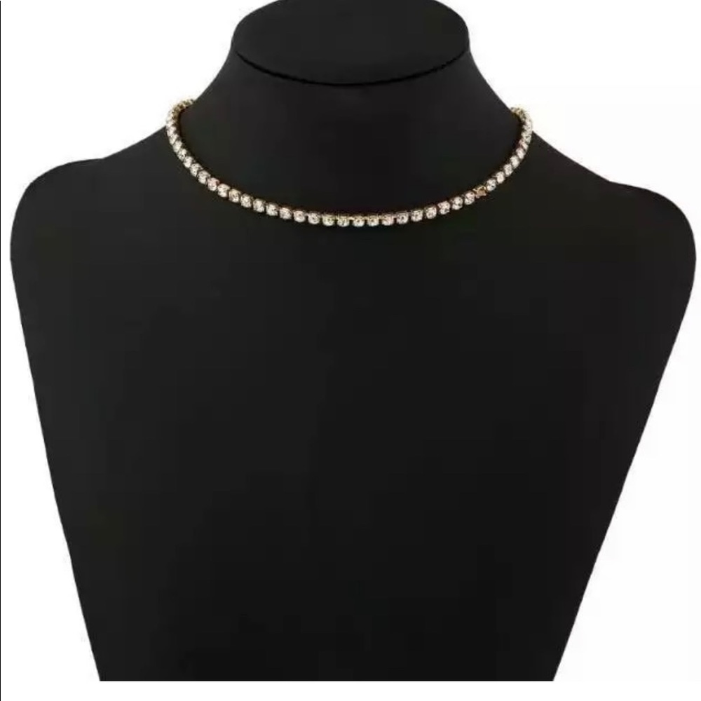 Gold Crystal Choker - Picture 3 of 8